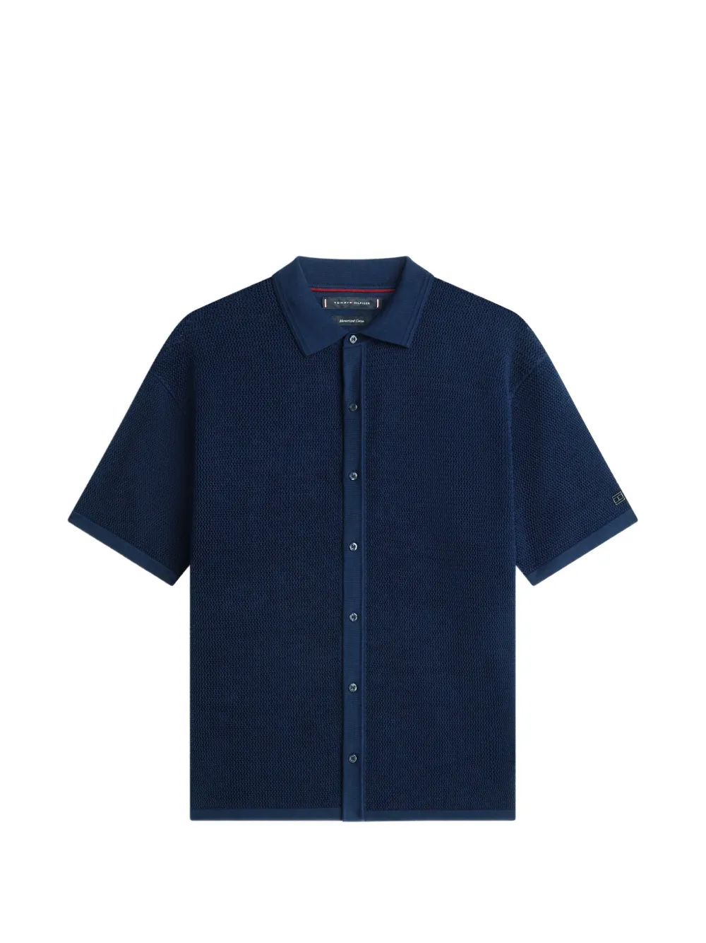 Tommy Hilfiger open-knit short-sleeve jacket - Blu