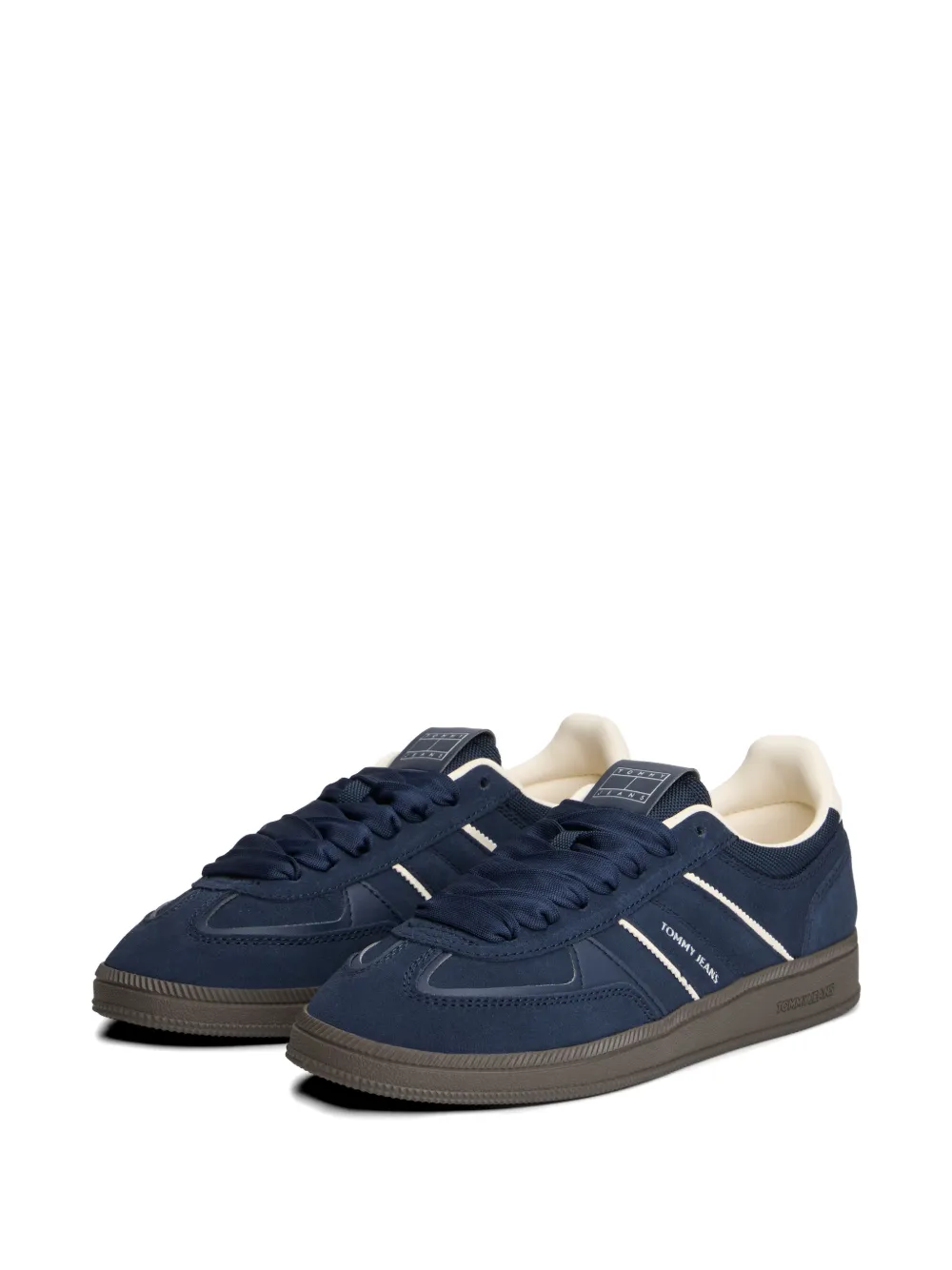 Tommy Jeans The Greenwich Edge logo-print suede sneakers Blauw