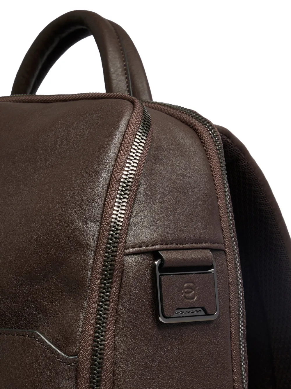 PIQUADRO Leren 14" laptoprugzak Bruin