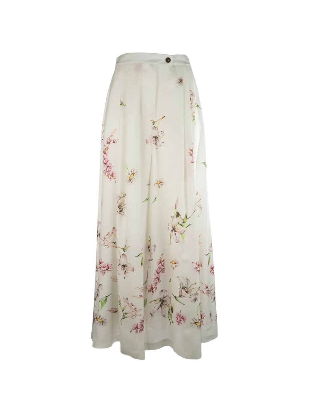 CO.GO floral-detail silk trousers - Toni neutri