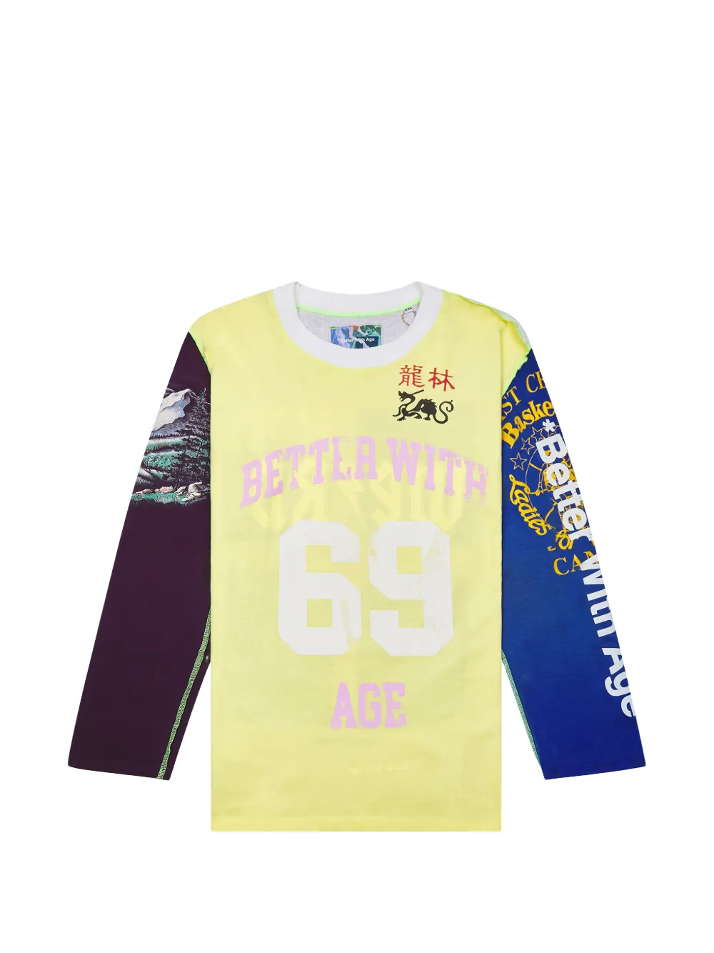 Better With Age Nothing Reversible Graphic-print T-shirt In Yellow