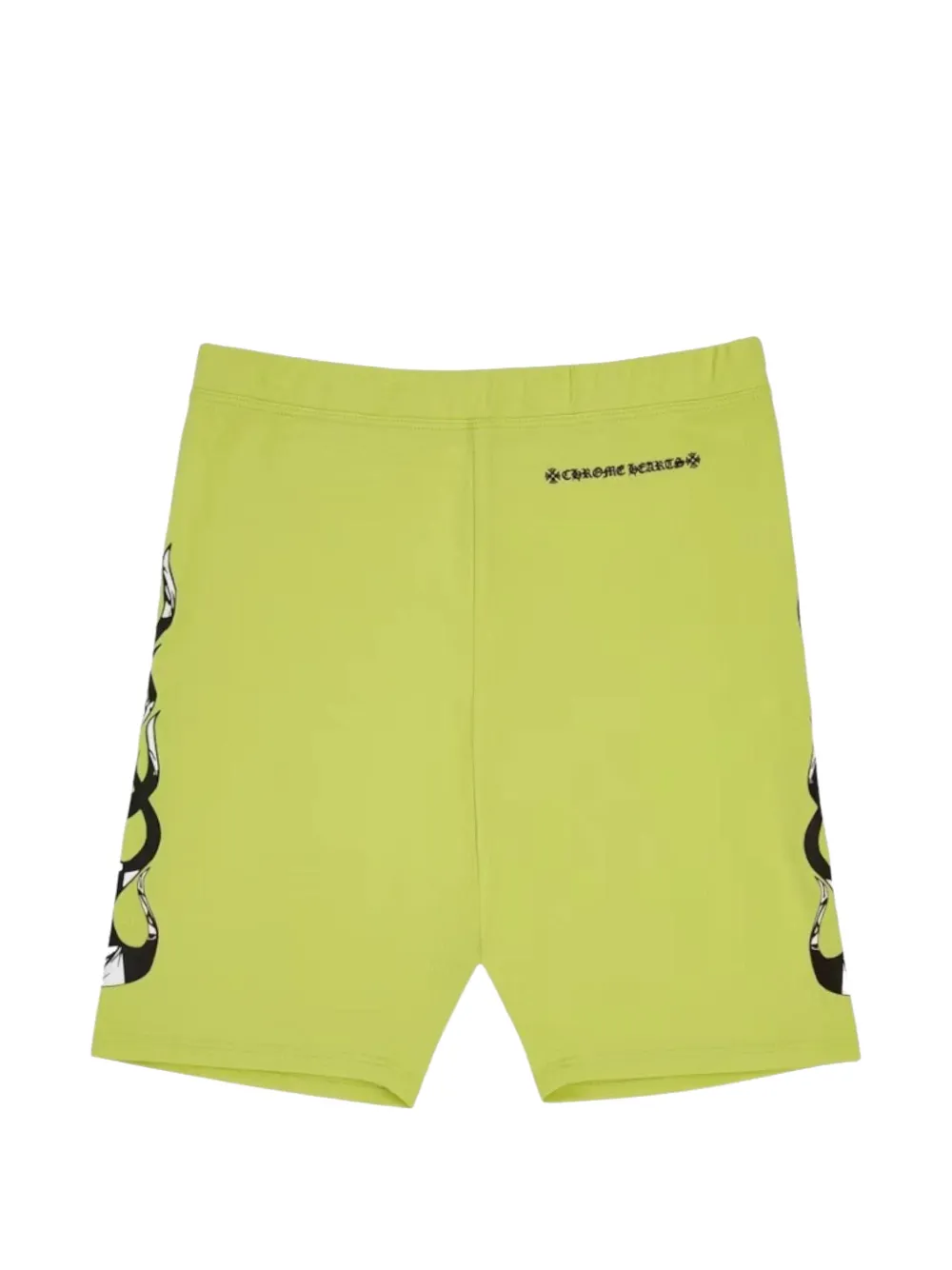 Chrome Hearts 99 Eyes flame-print bike shorts - Verde