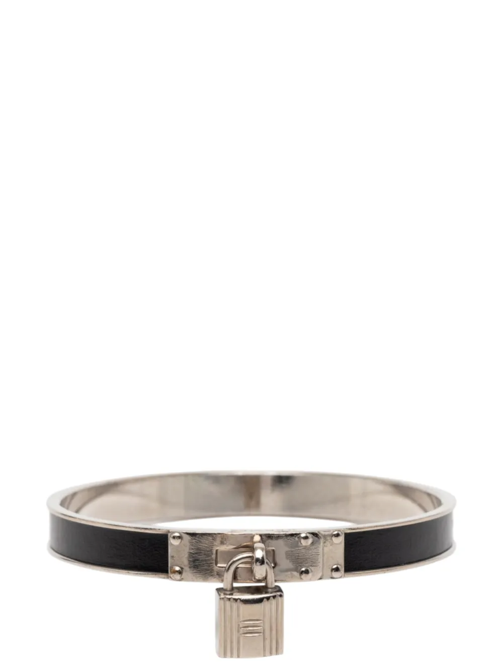 Hermès Pre-Owned 1990-2010 Palladium Plated Kelly H Lock Cadena Bracelet costume bracelet - Nero