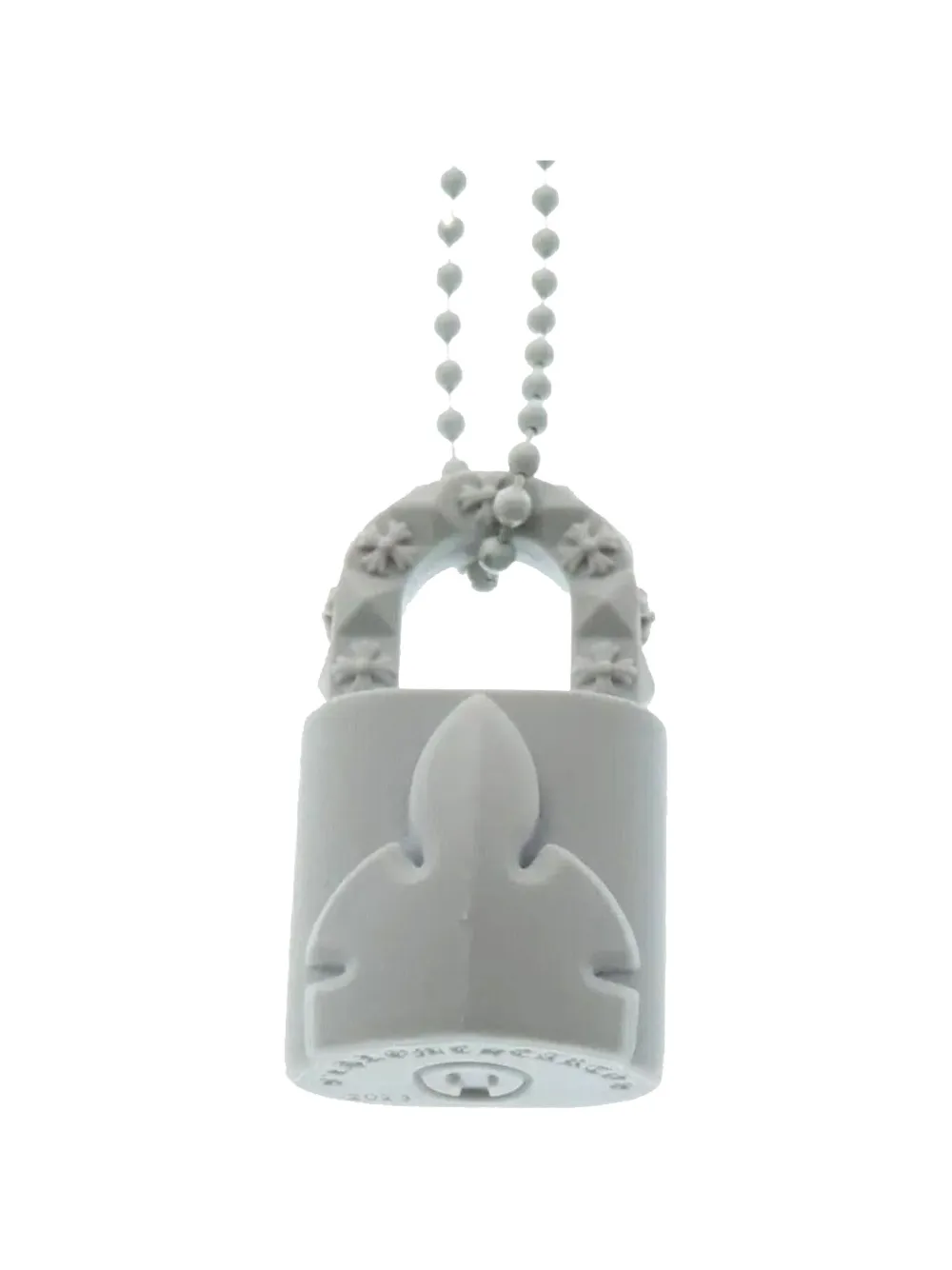 Chrome Hearts Silichrome padlock-pendant necklace - Bianco