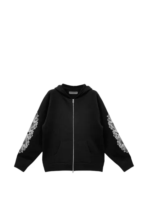 Chrome Hearts embroidered zip hoodie