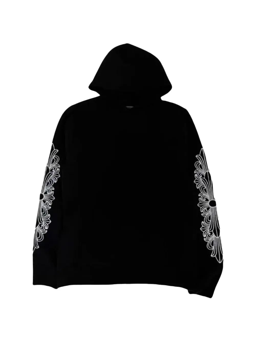Chrome Hearts embroidered-floral hoodie - Black