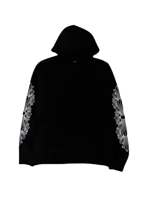 Chrome Hearts embroidered-floral hoodie