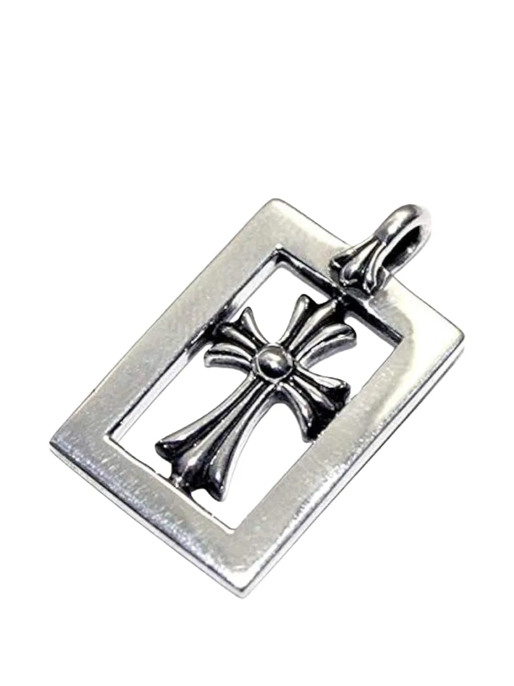 Chrome Hearts Framed Open Baby Fat pendant - Silber