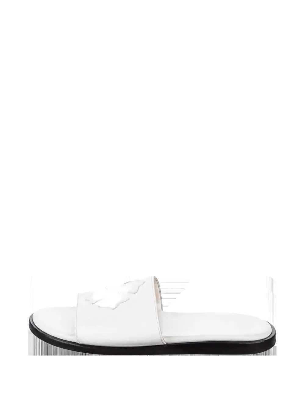 Chrome Hearts cross-patch leather sandals - Bianco