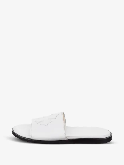 Chrome Hearts cross-patch leather sandals