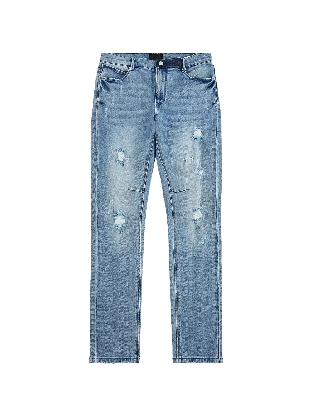 RTA Bryant distressed-finish skinny jeans - Blau