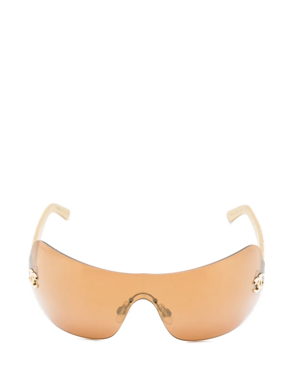 CHANEL Pre-Owned 2000 interlocking-CC sunglasses - Marrone