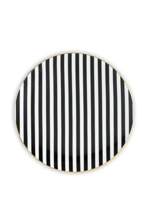 Simone Guidarelli Home Souvenirs De Voyage stripe gold edging charger plate