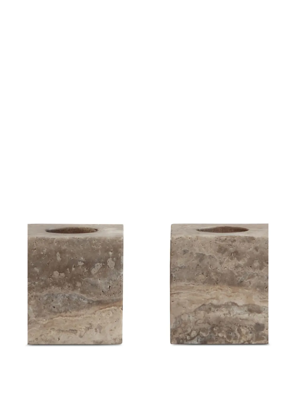 101 Copenhagen Cube Sculpted Candle Holder In Brown