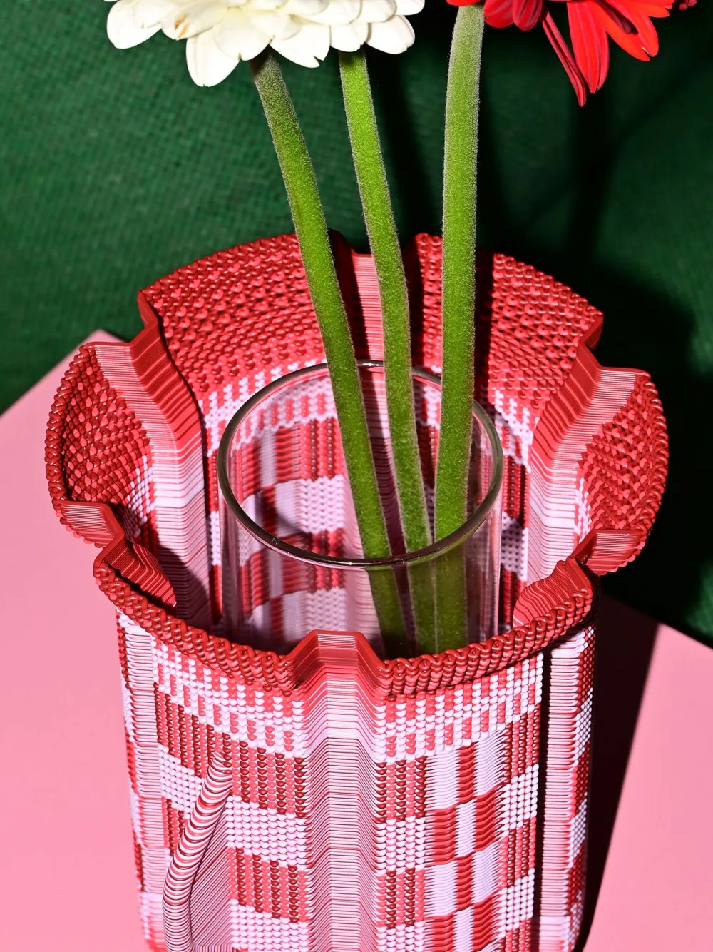  Wontek Vase Géométrique Ancient Aliens - Rouge 