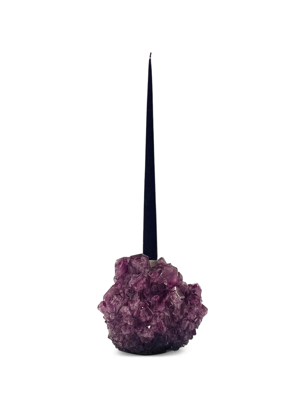 Mineral Series crystal candlestick holder - Viola