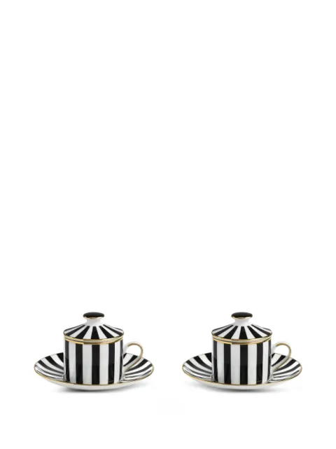 Simone Guidarelli Home Souvenirs De Voyage striped teacup and saucer