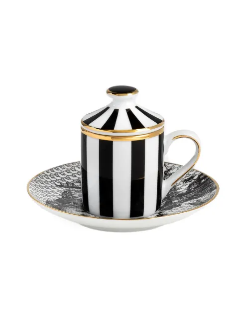 Simone Guidarelli Home Oriental Dream striped espresso cup set 