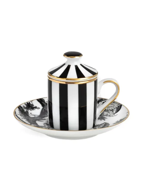 Simone Guidarelli Home Secret Garden striped espresso cup set