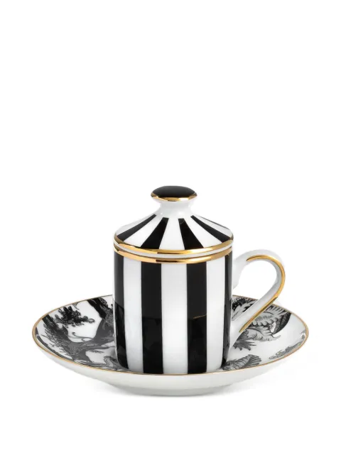 Simone Guidarelli Home Secret Garden striped espresso cup set