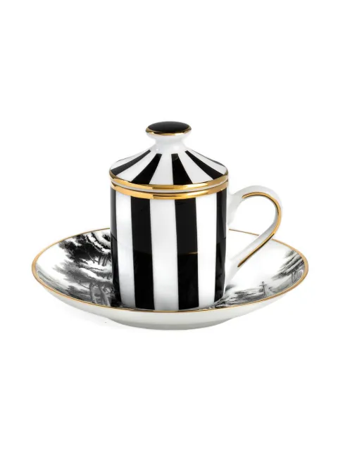 Simone Guidarelli Home Imperial Garden striped espresso cup set