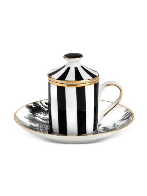 Simone Guidarelli Home Imperial Garden striped espresso cup set