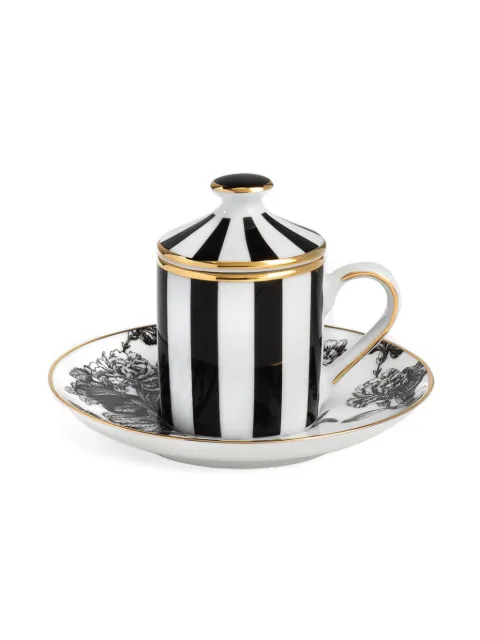 Simone Guidarelli Home Tangerine Garden striped espresso cup set