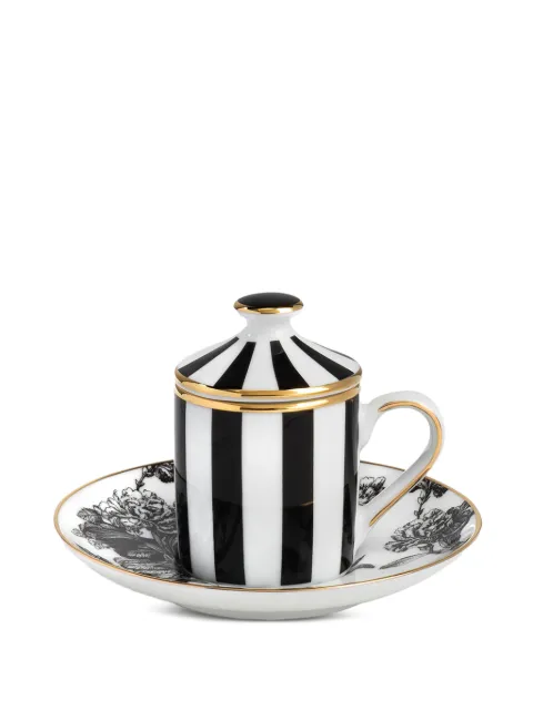Simone Guidarelli Home Tangerine Garden striped espresso cup set