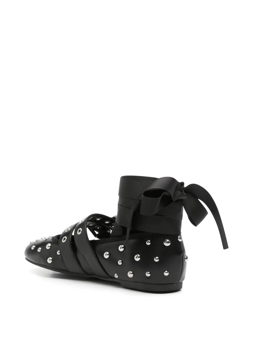 Buffalo Daphne ballerina's met studs en gesp Zwart