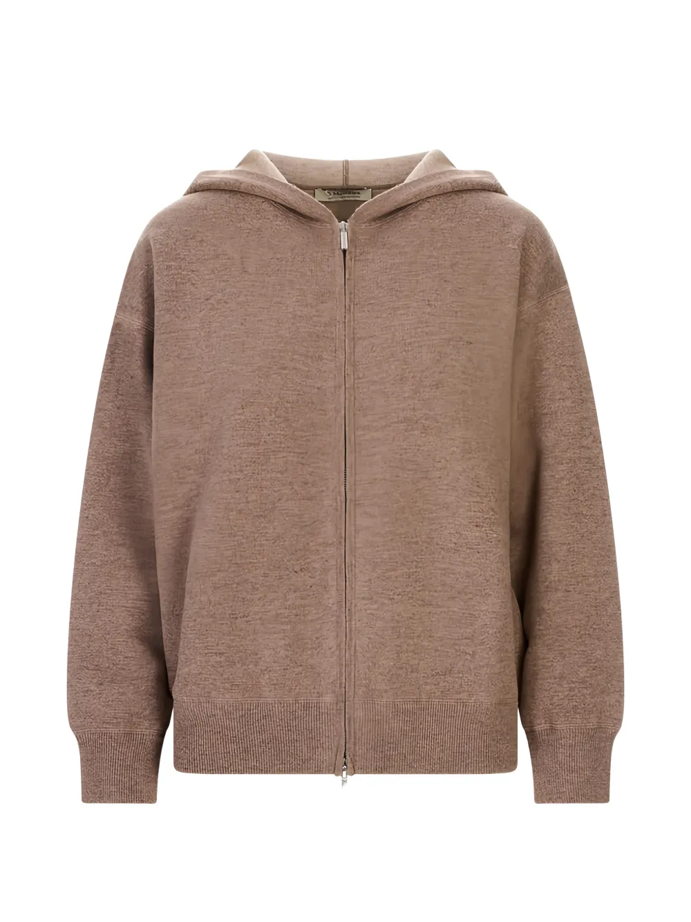 'S Max Mara logo-intarsia zip-up hoodie - Neutrals