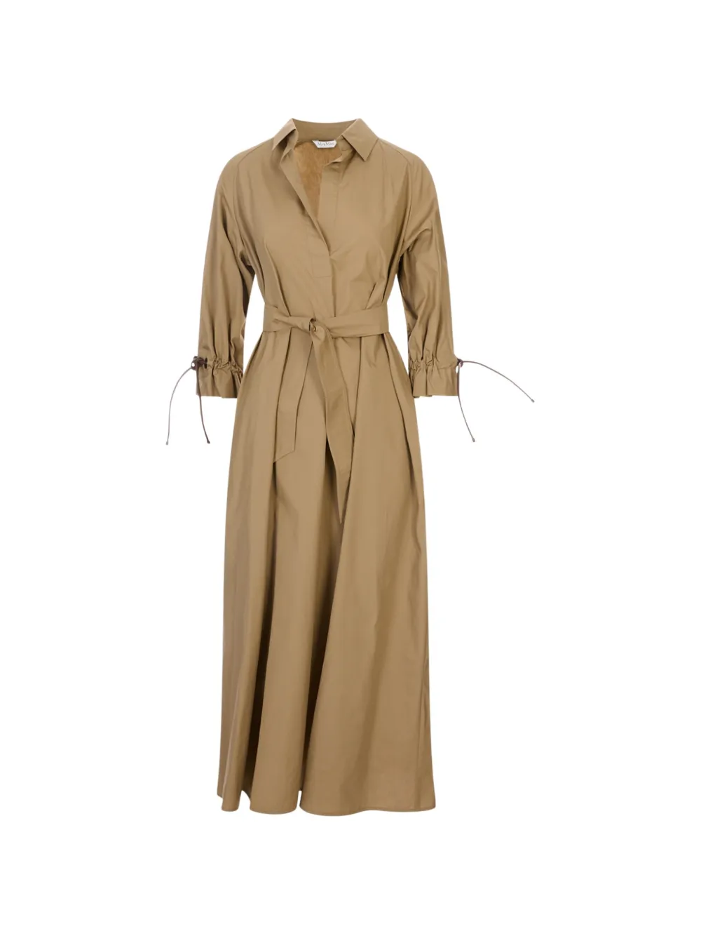 Max Mara drawstring-cuff belted dress - Toni neutri