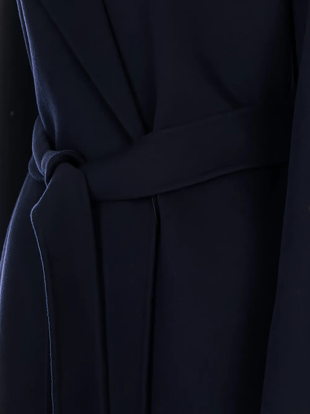 'S Max Mara Jas met ceintuur en enkele rij knopen Blauw