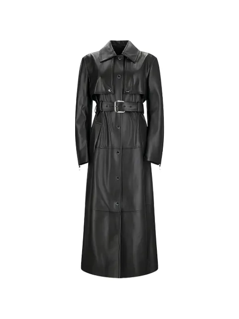 Sportmax belted leather coat