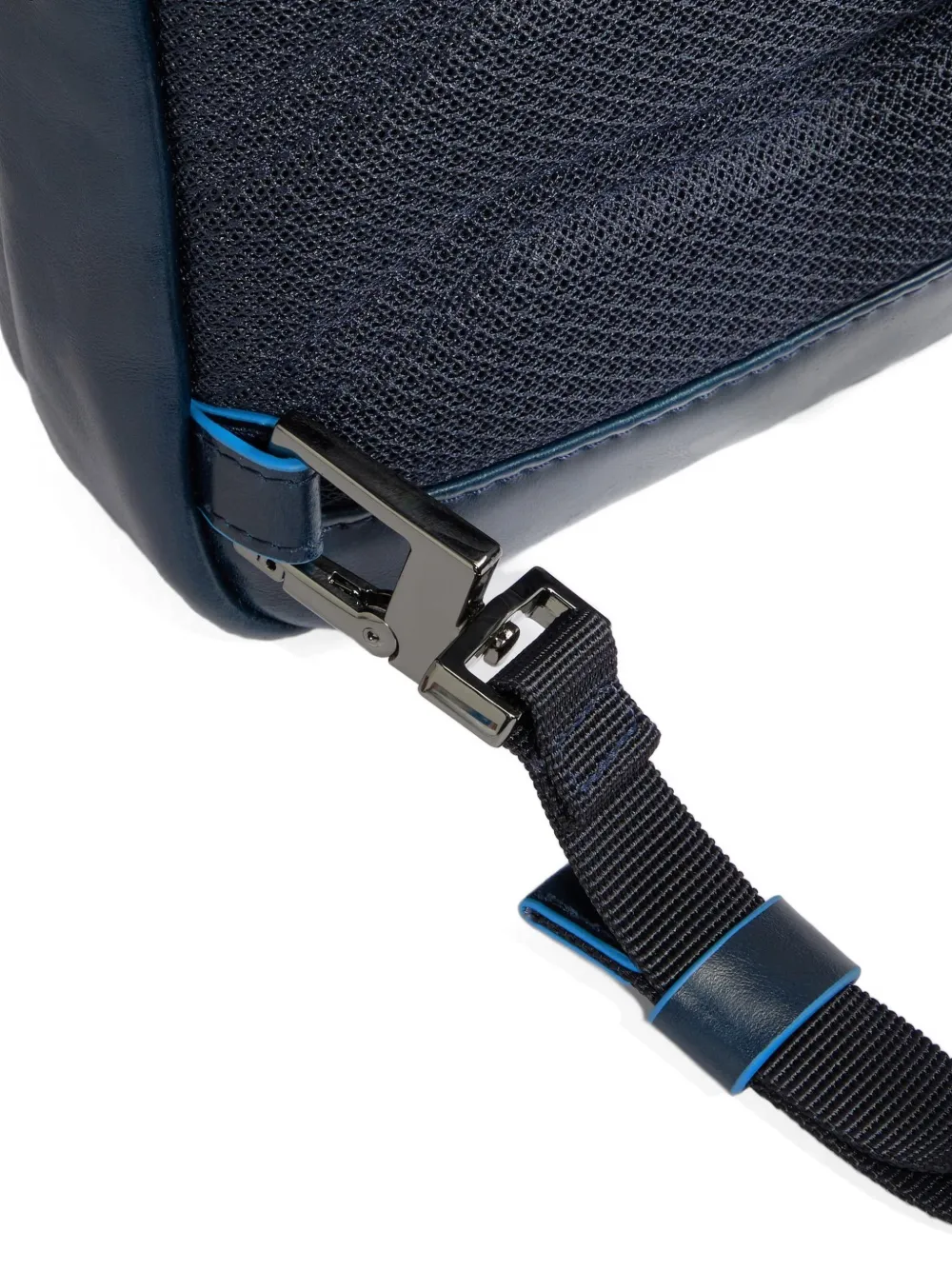 PIQUADRO Convertible leren schoudertas Blauw