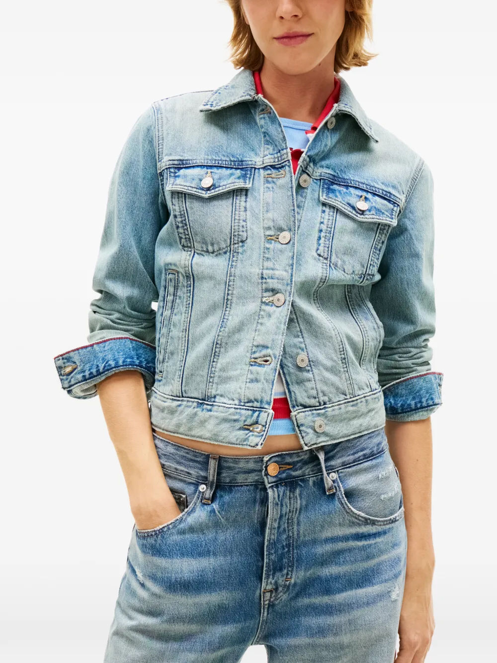 Tommy Jeans Denim jack Blauw
