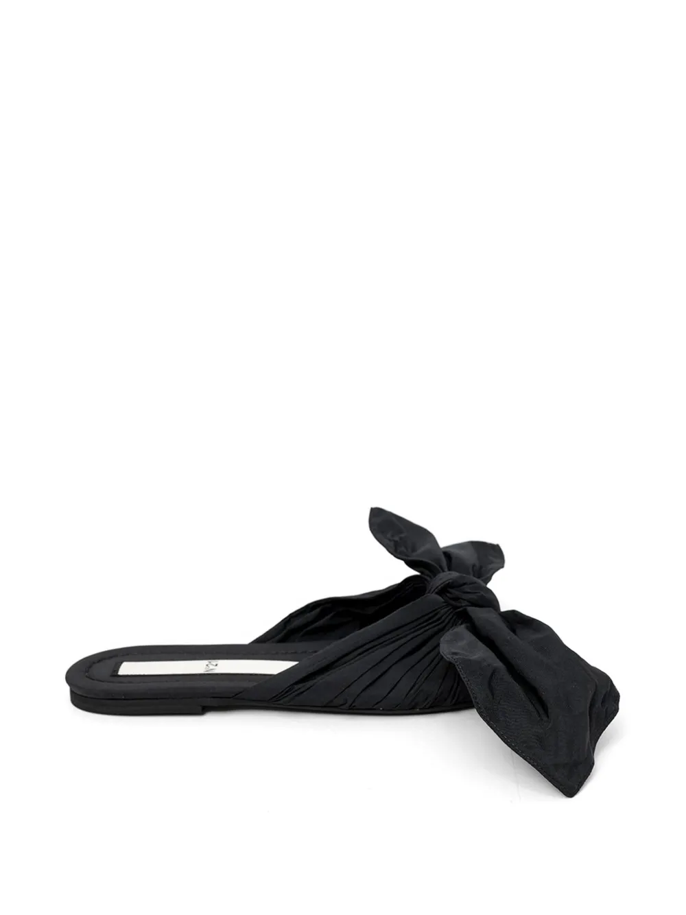 Nº21 bow flat sandals Zwart