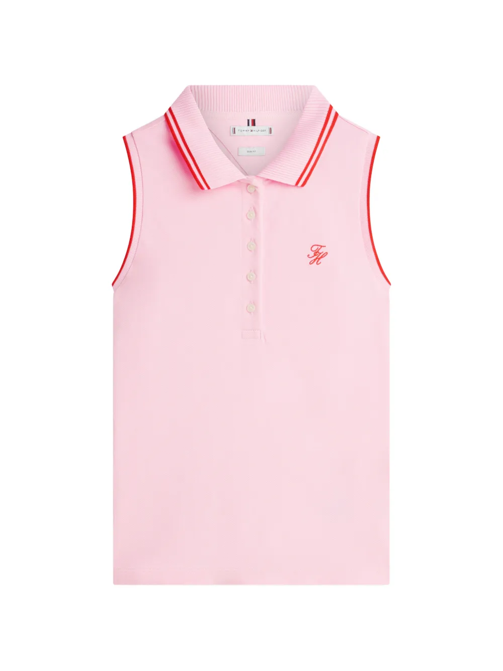 Tommy Hilfiger 1985 slim-fit sleeveless cotton polo shirt - Rosa