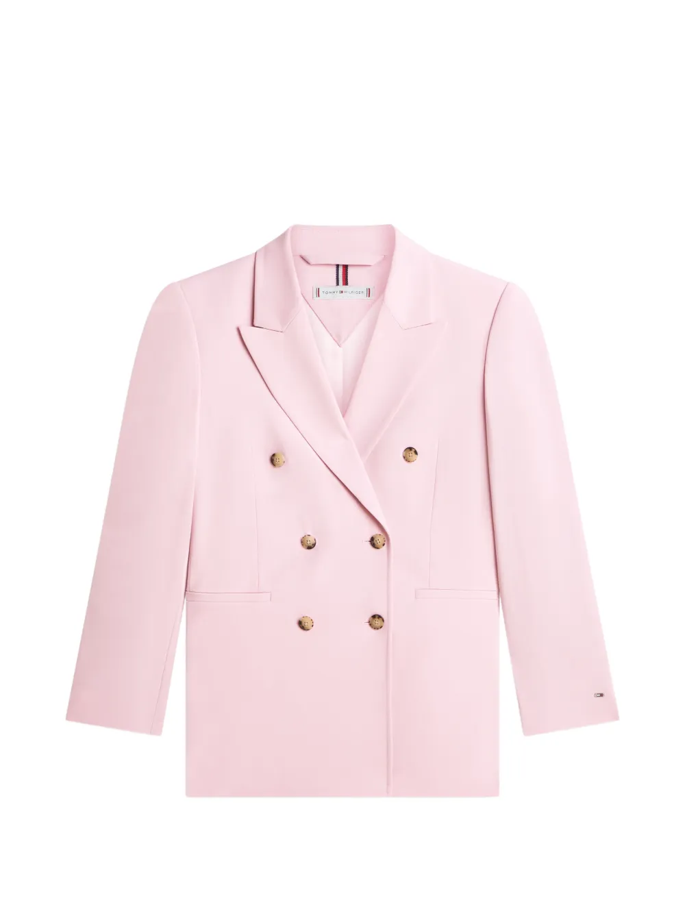 Tommy Hilfiger Timeless double-breasted wool-blend blazer - Rosa