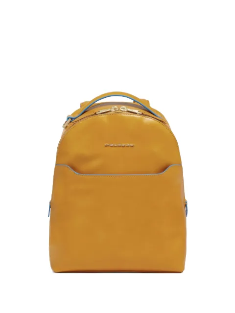PIQUADRO small Blue Square leather backpack
