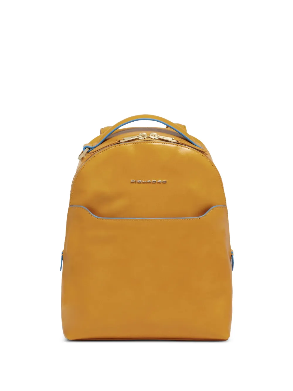 PIQUADRO small Blue Square leather backpack - Giallo