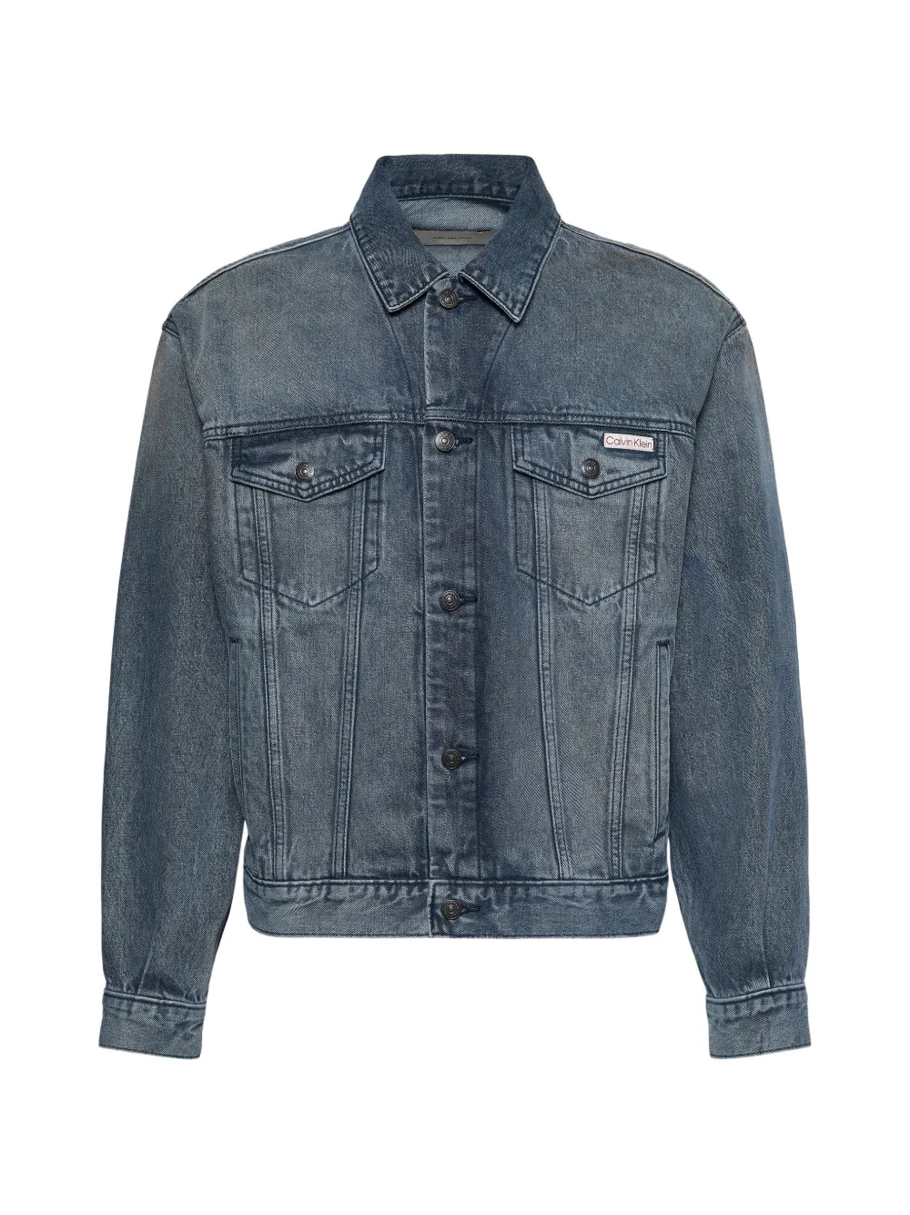 Calvin Klein 90s faded-effect denim jacket - Grigio