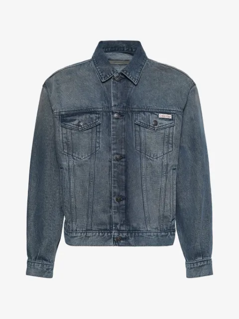 Calvin Klein veste en jean à effet délavé (années 90)