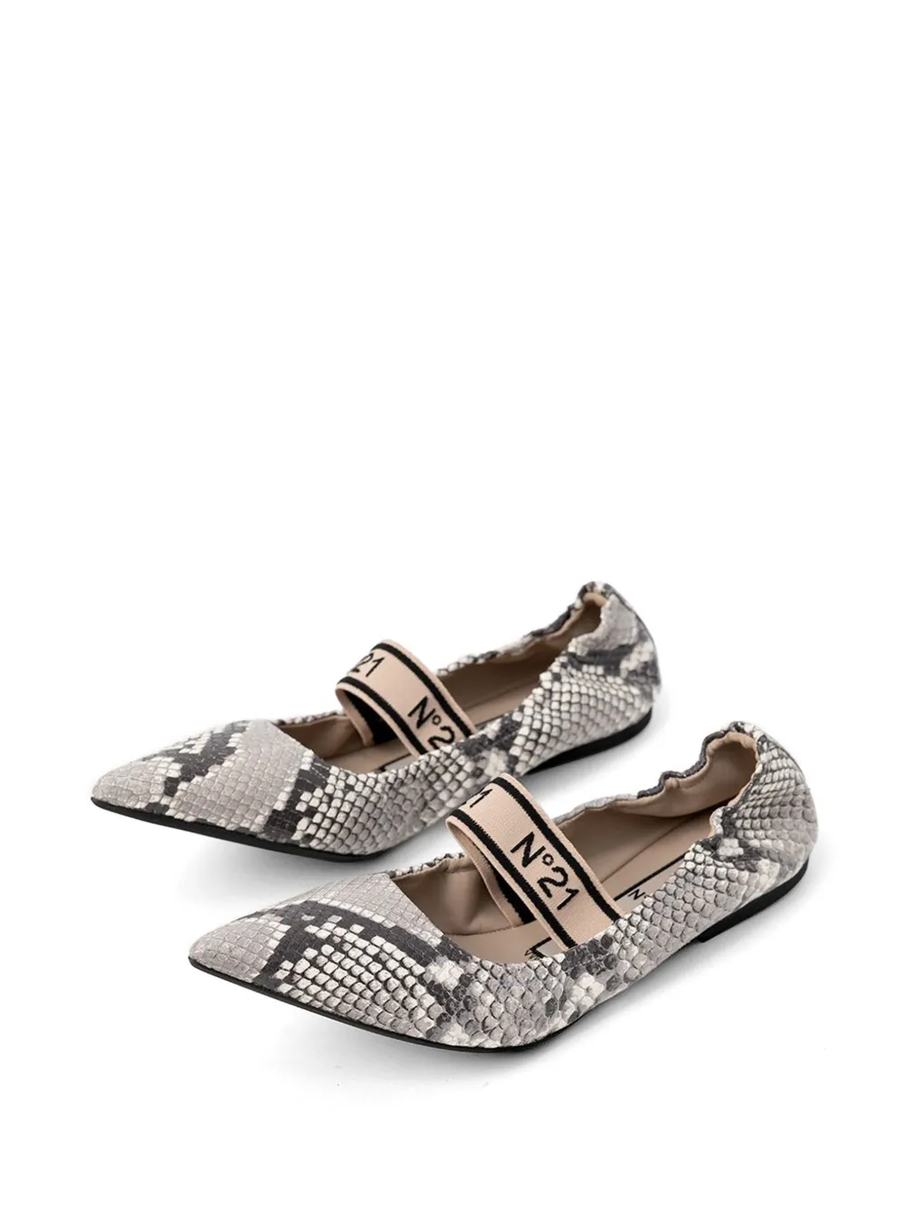 Nº21 pointed-toe strap pumps Grijs