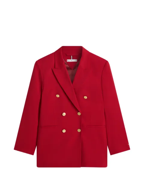 Tommy Hilfiger Timeless double-breasted relaxed-fit wool-blend blazer