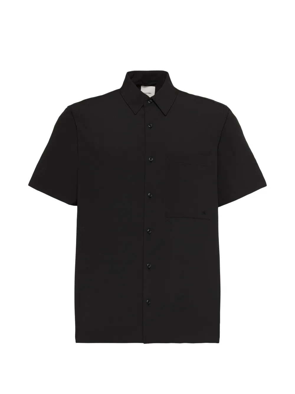Calvin Klein seersucker-textured short-sleeve shirt - Nero