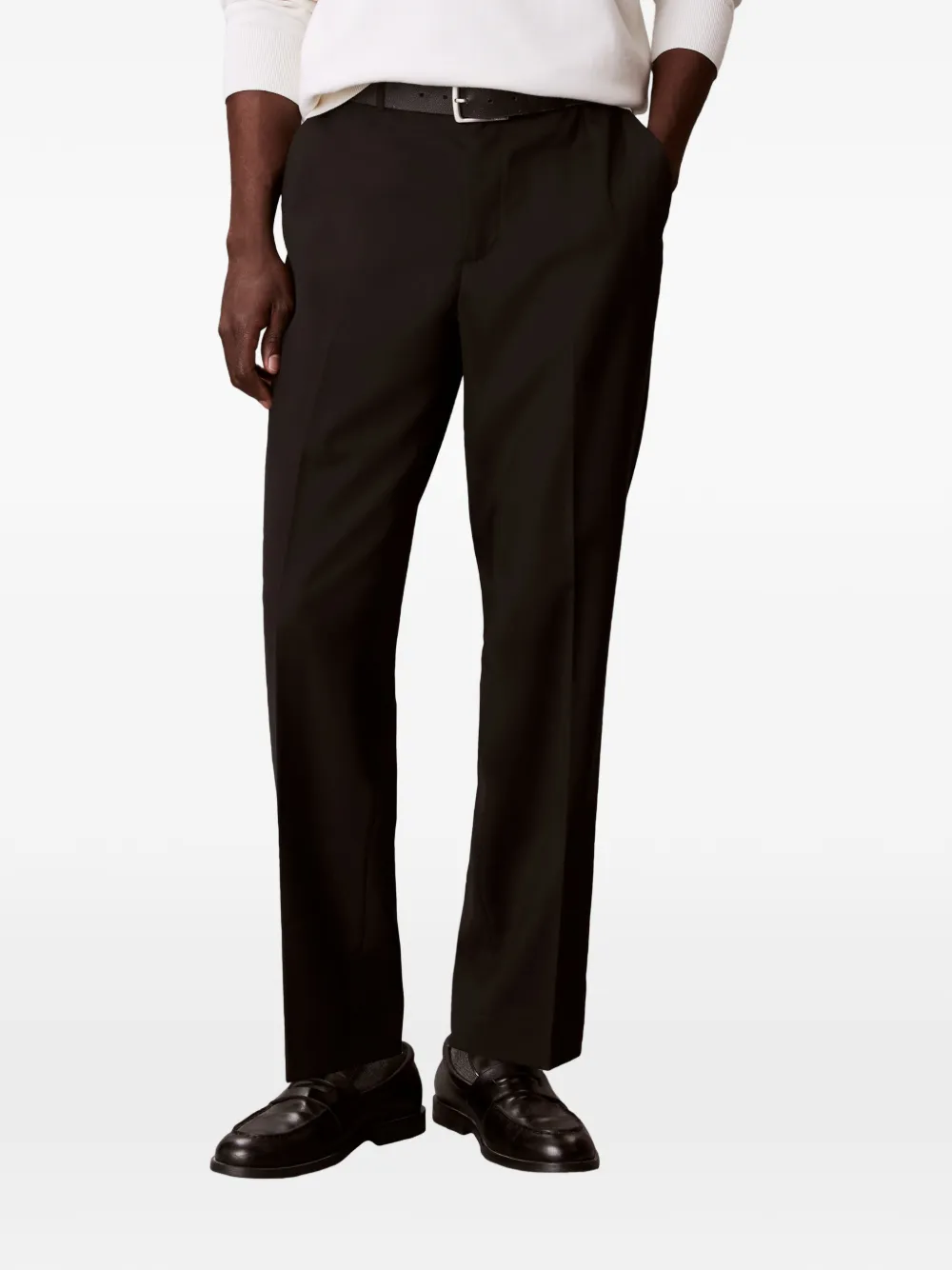 Calvin Klein Broek met elastische taille Zwart