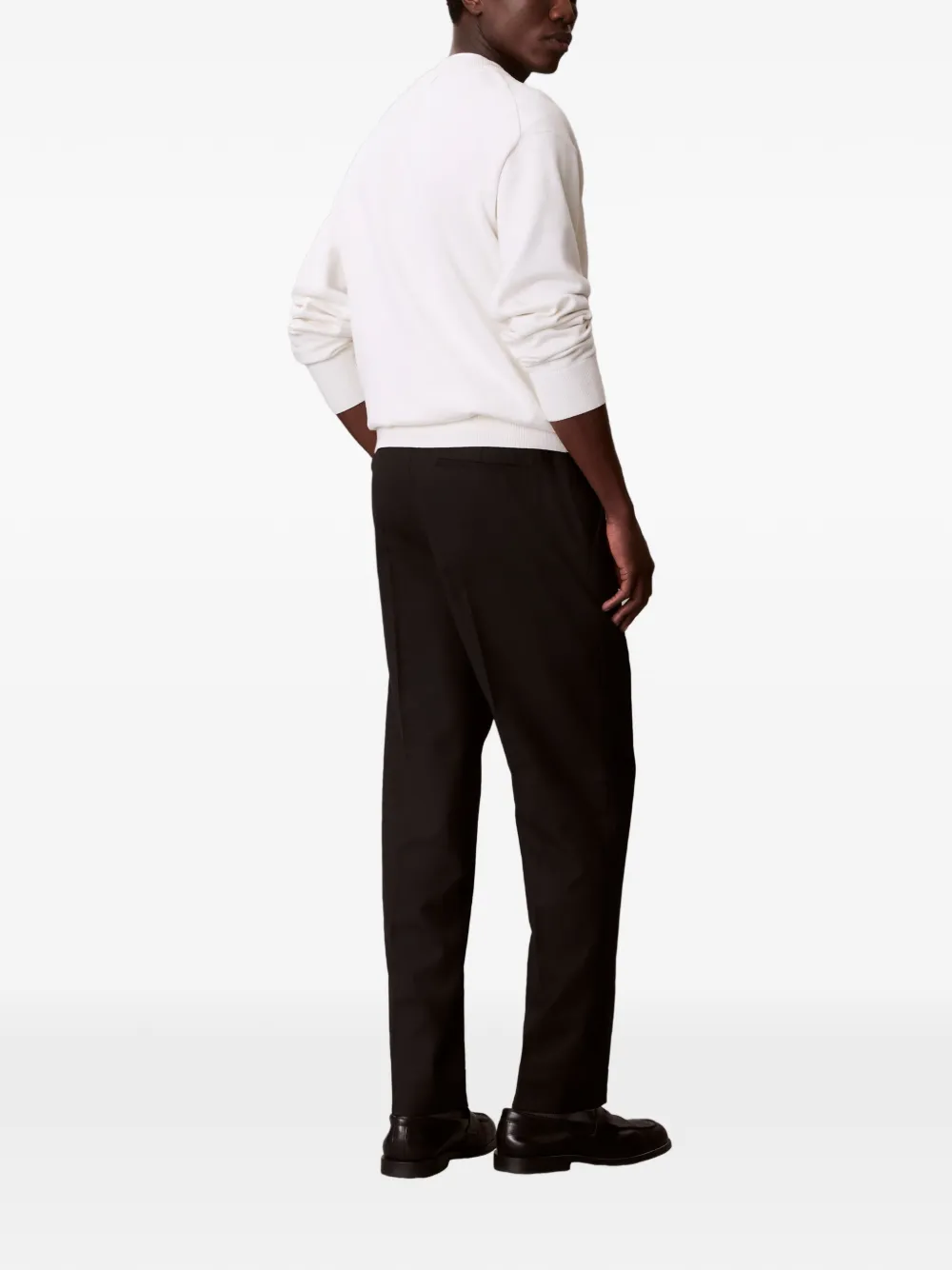 Calvin Klein Broek met elastische taille Zwart