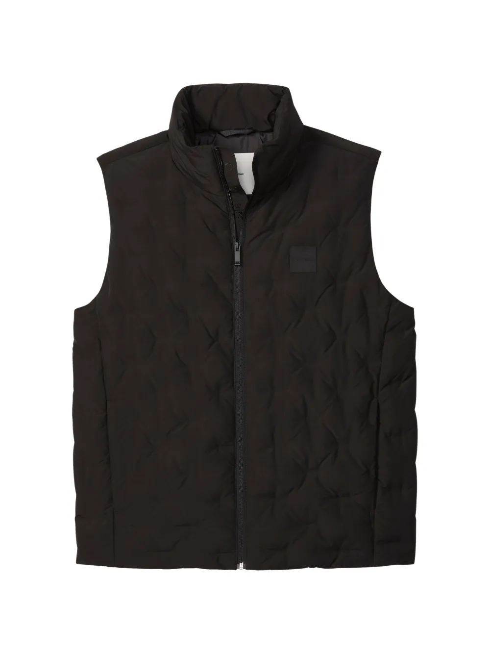 Calvin Klein quilted logo-patch gilet - Schwarz