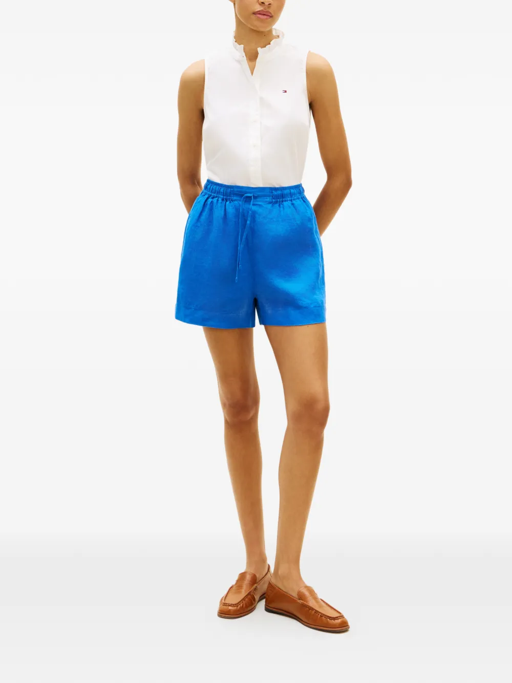 Tommy Hilfiger Shorts met trekkoordtaille Blauw