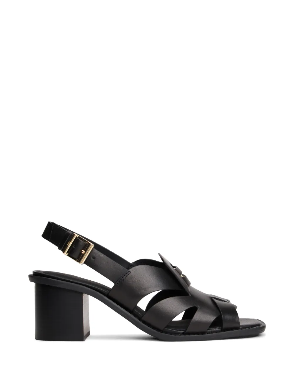 Tommy Hilfiger crest block sandals Zwart